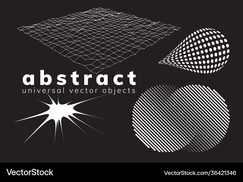 Abstract geometric shapes set transition effect Abstract geometric shapes set transition effect vector image