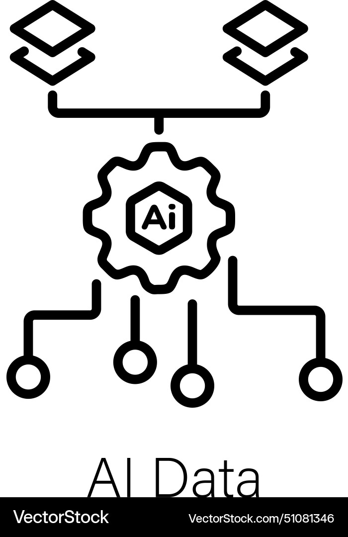 Ai data vector image