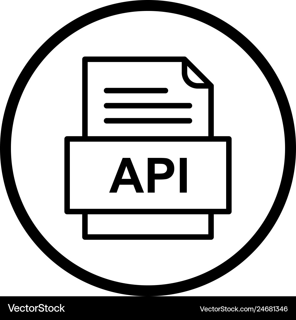 Api file document icon vector image