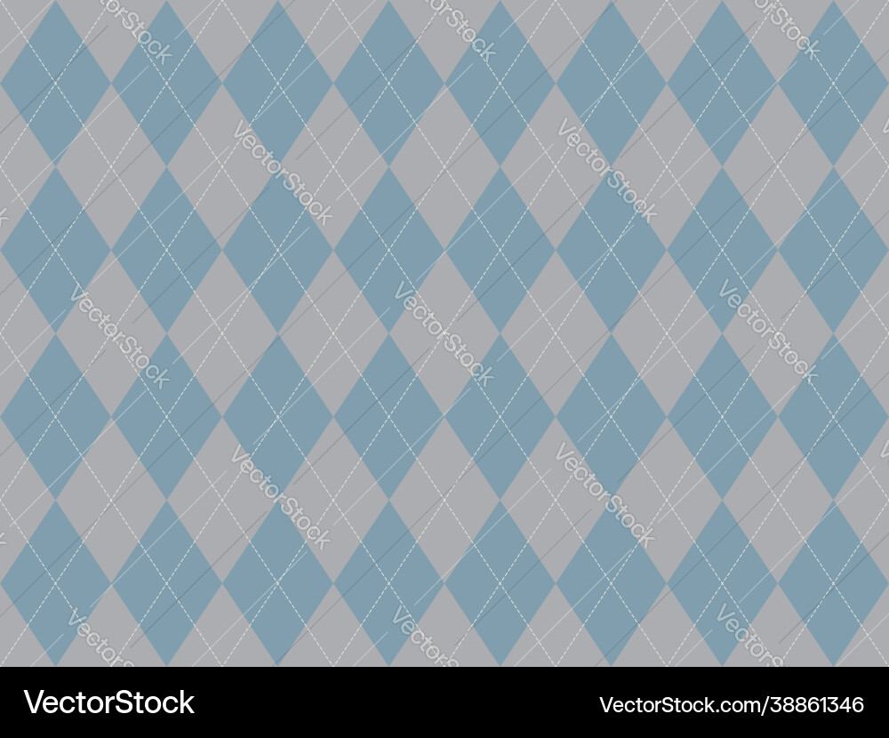 Argyle pattern seamless fabric texture background Vector Image