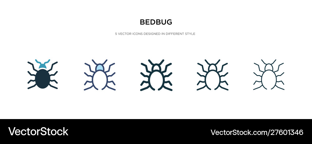Bedbug icon in different style two colored Bedbug icon in different style two colored vector image