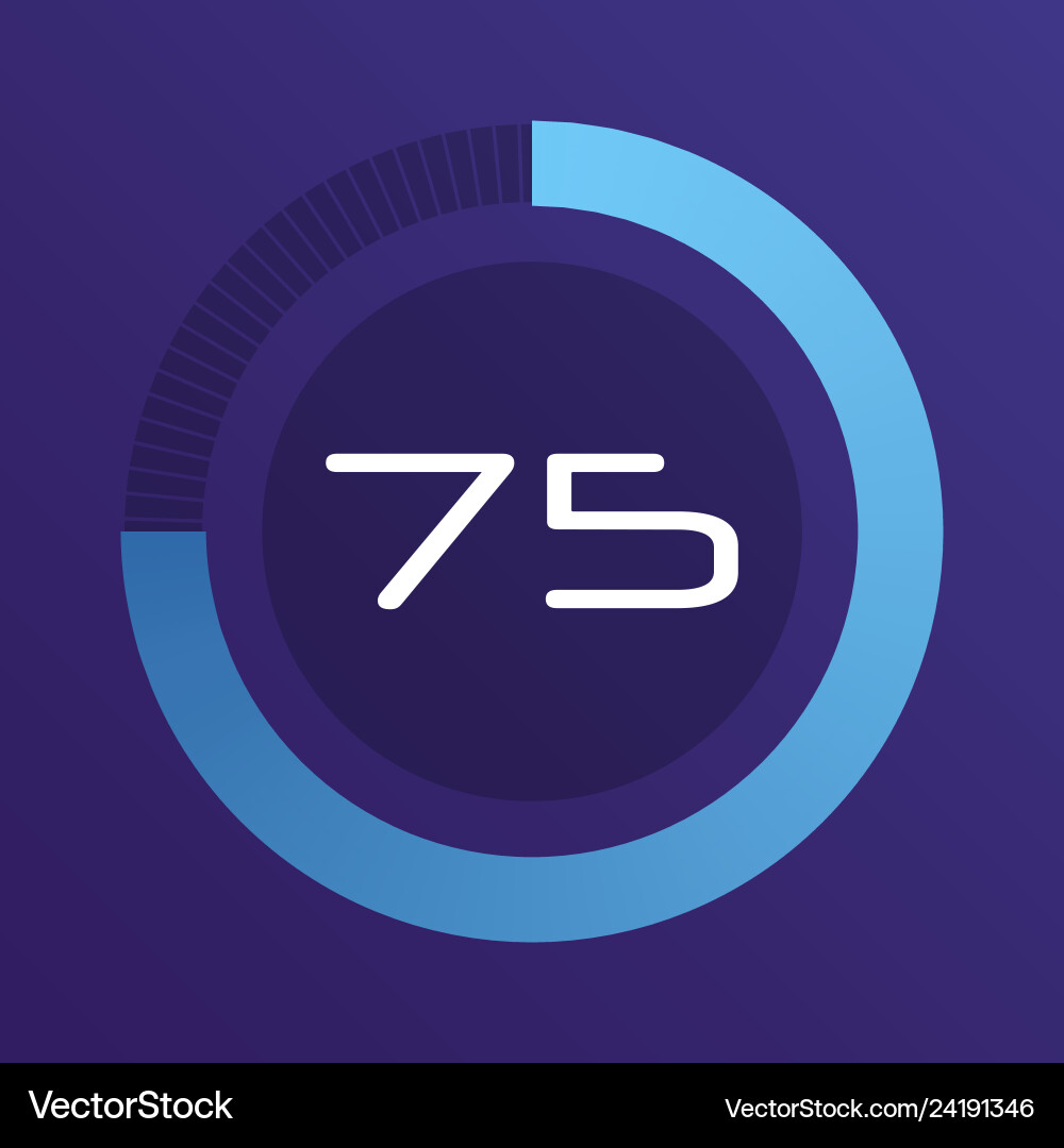 Circular interval timer Circular interval timer vector image