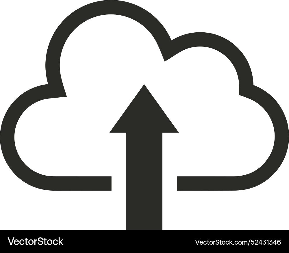 Cloud storage icon symbol image of the database Cloud storage icon symbol image of the database Vector Image
