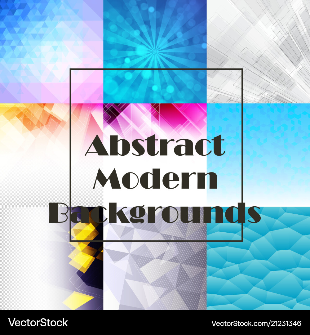 Collection of abstract multicolored backgrounds Collection of abstract multicolored backgrounds vector image