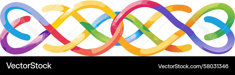 Colorful Interlocking Loop Pattern vector image