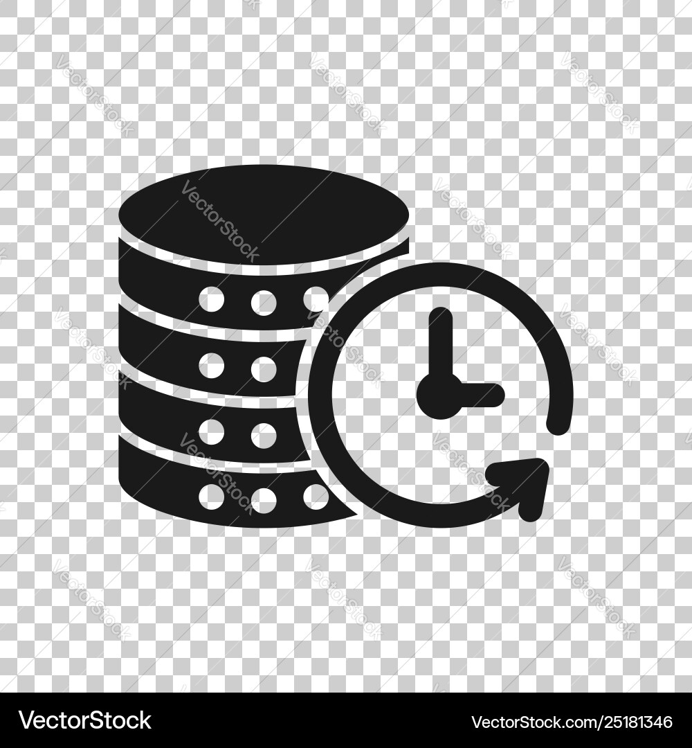 Data center icon in transparent style clock Data center icon in transparent style clock Vector Image
