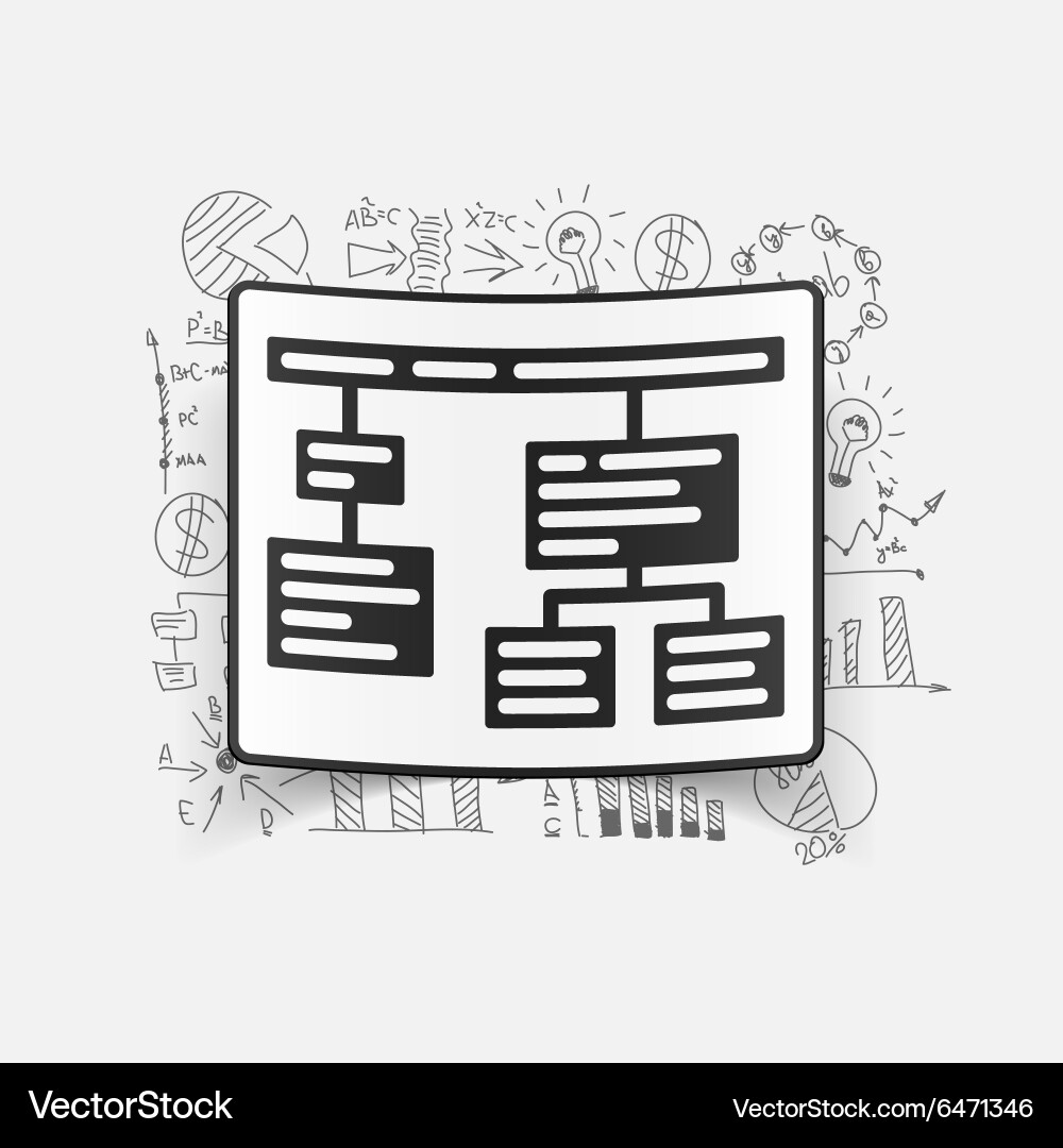 Drawing business formulas chart vector image