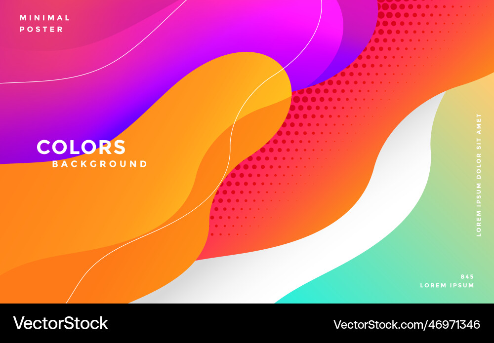 Dynamic modern colorful fluid style background Vector Image