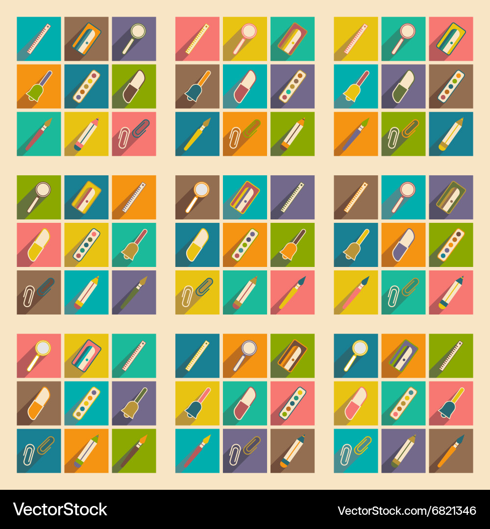 Flat with shadow concept and mobile application Vector Image