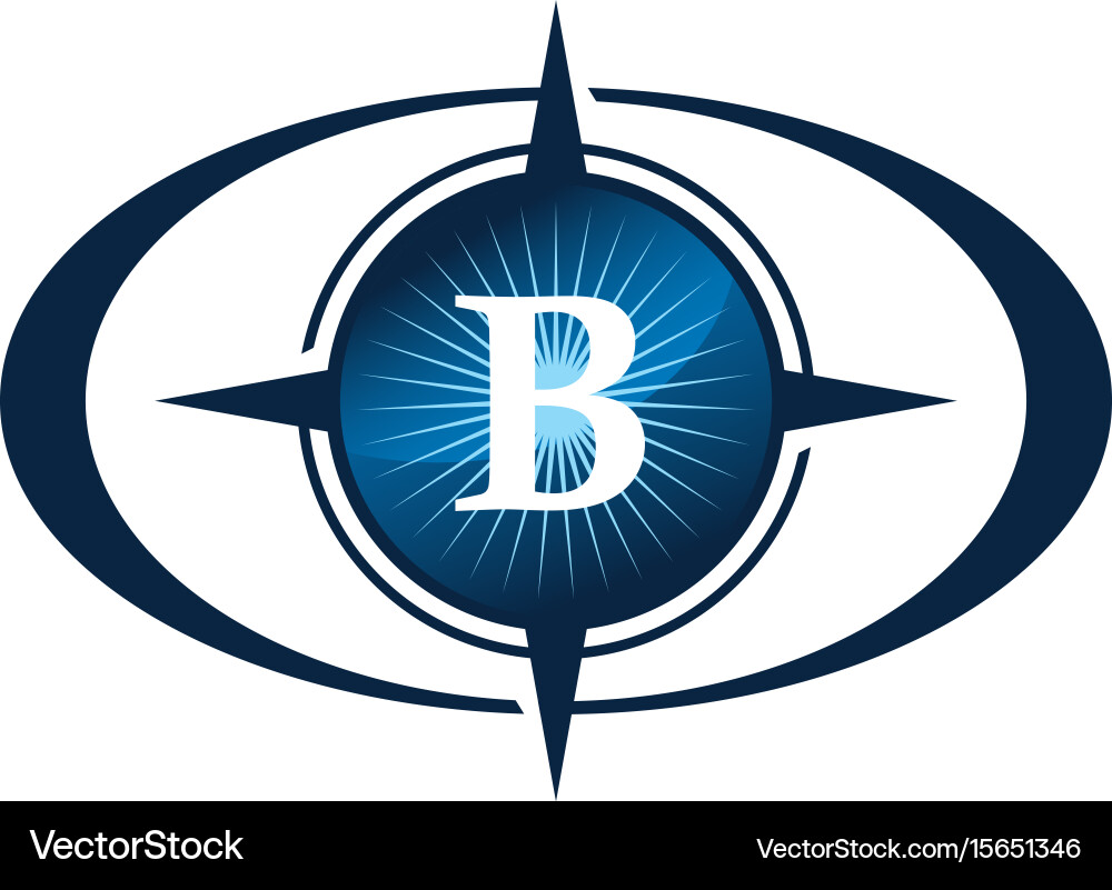 Insights guide initial b vector image