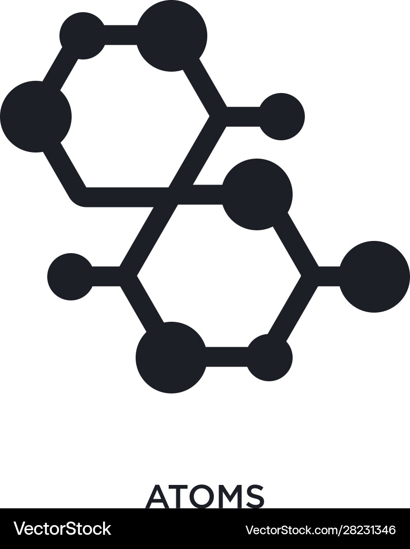 Isolated Atomic Structure Icon vector image