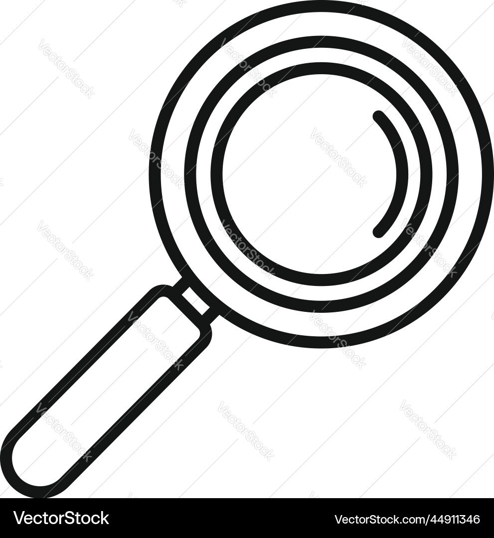 Magnifier icon outline computer interface Magnifier icon outline computer interface vector image