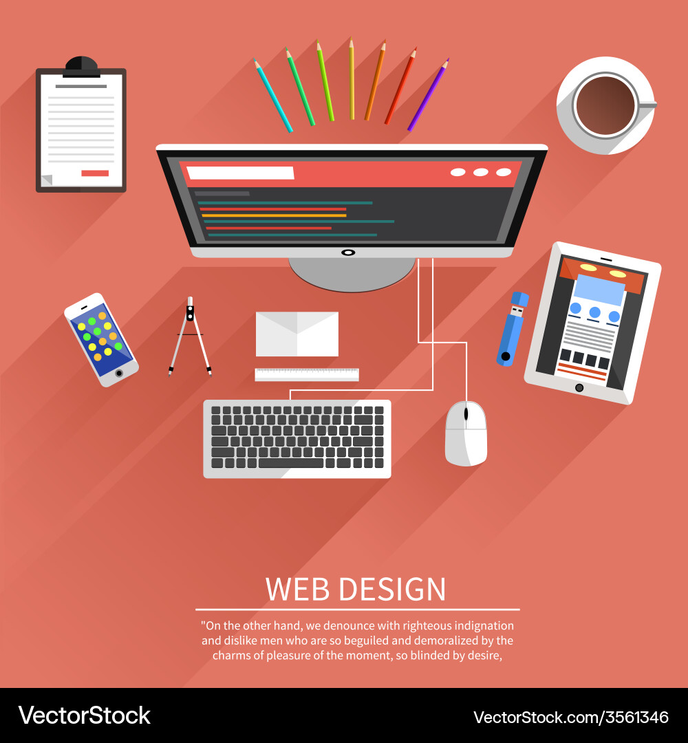 Modern Web Architecture Concept Vector Image