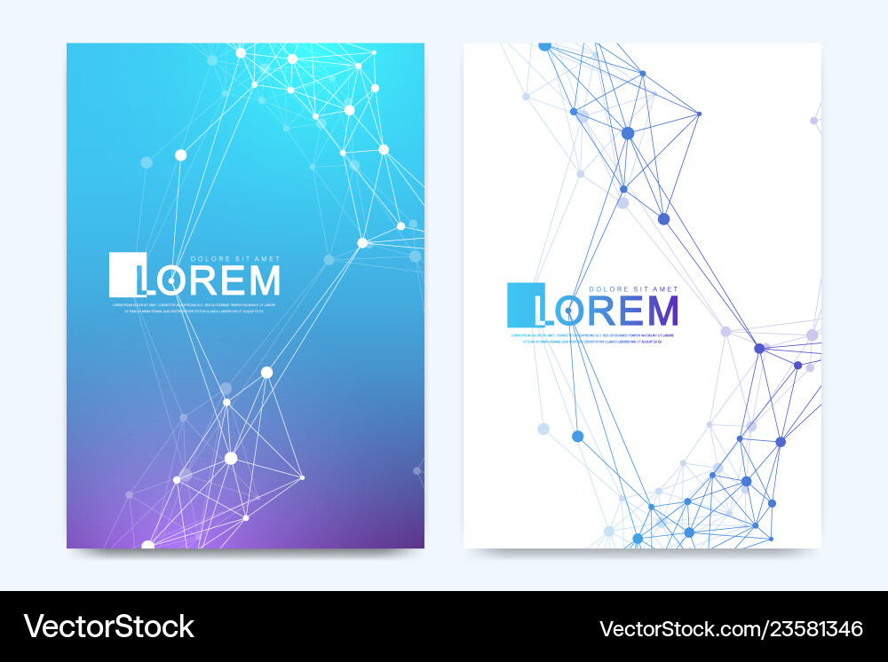 Molecular Structure & Connection Template vector image