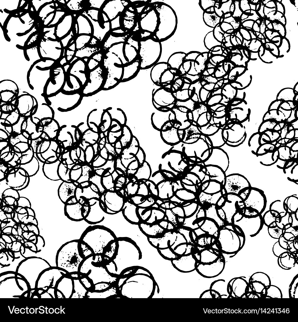 Monochrome circles seamless pattern design Vector Image
