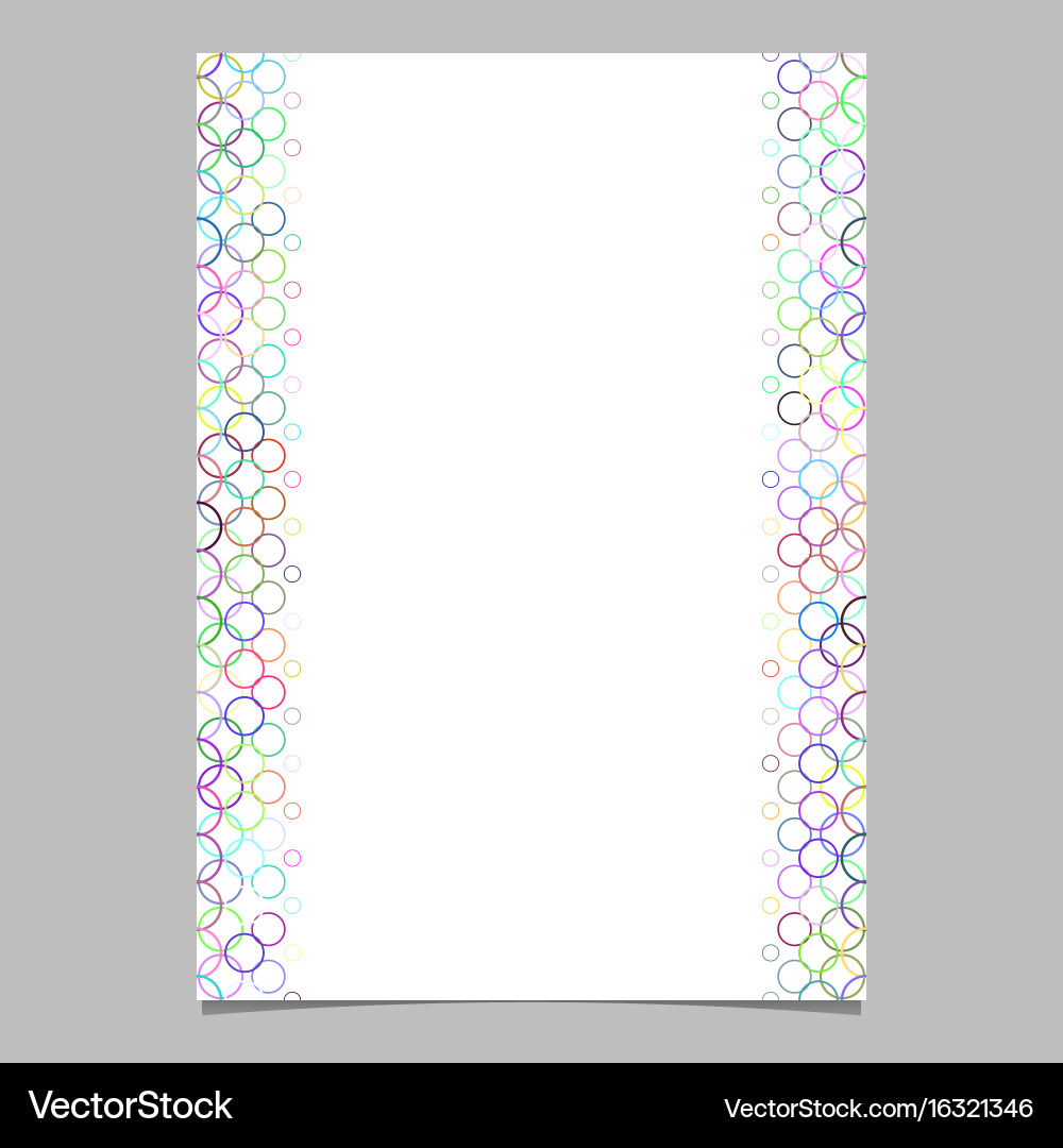 Multicolored circle pattern page template vector image