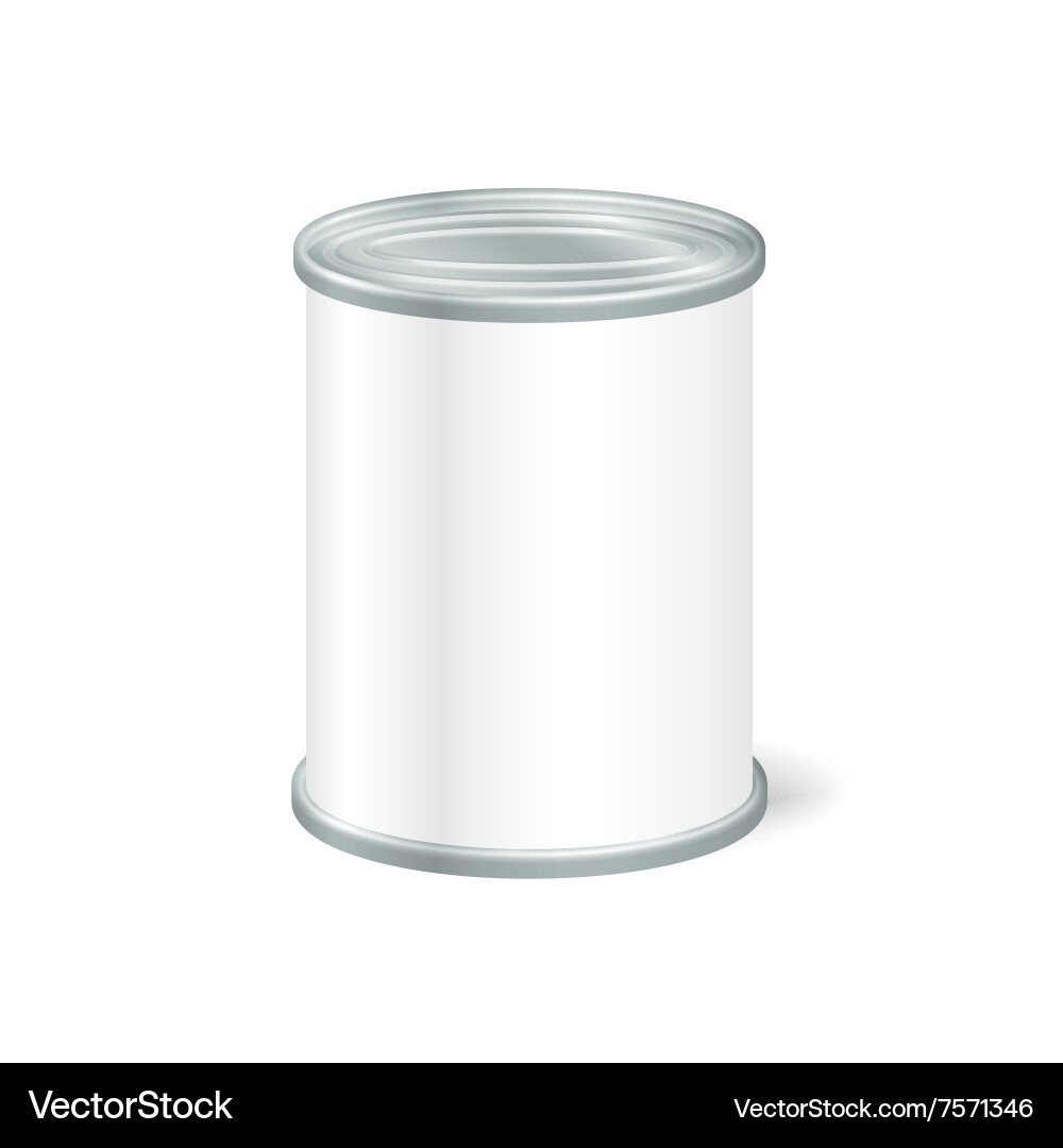 Realistic Empty Tin Can vector image