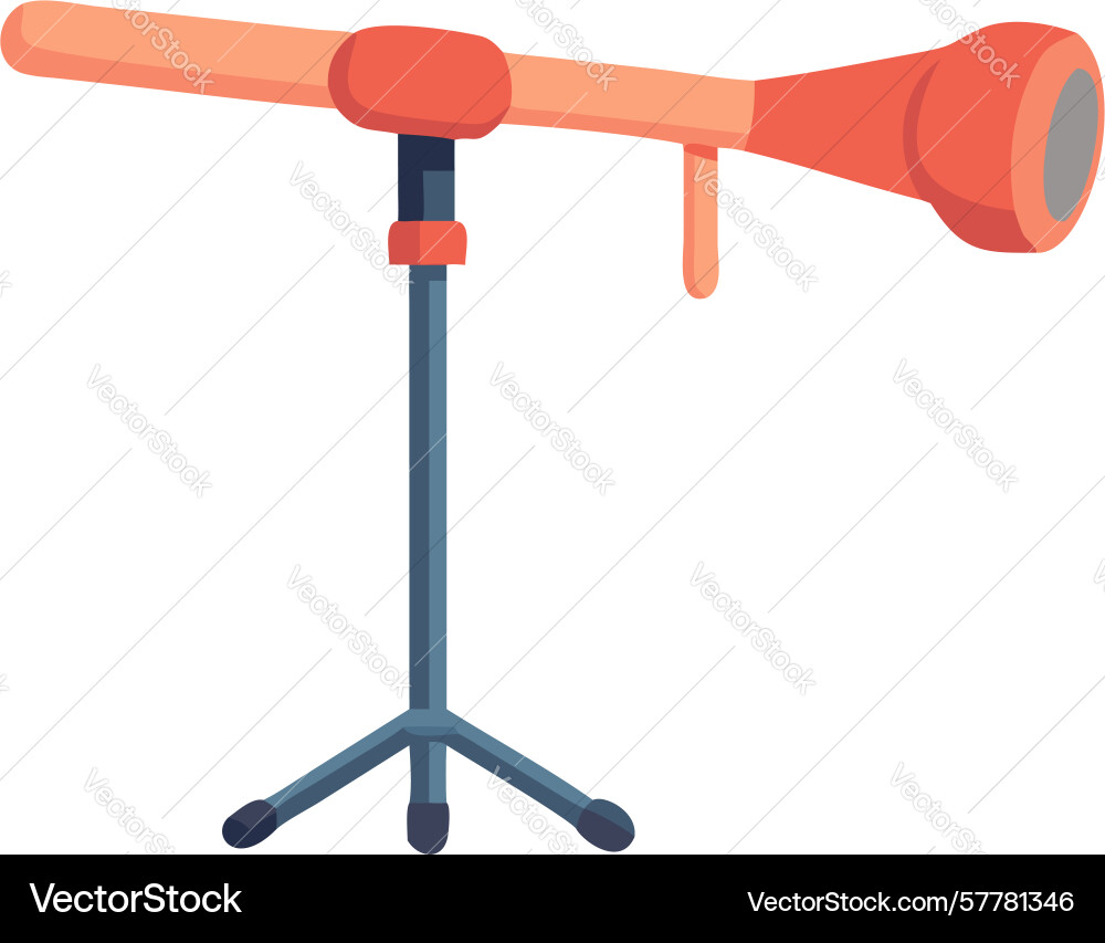 Retro microphone on stand for performance design vector image
