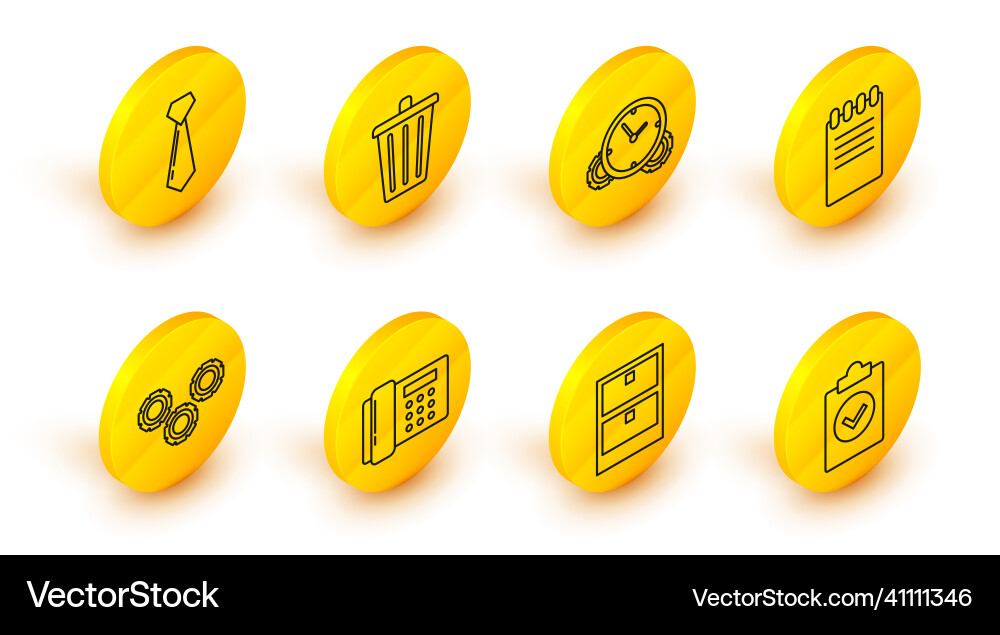 Set line completed task archive papers drawer Set line completed task archive papers drawer vector image