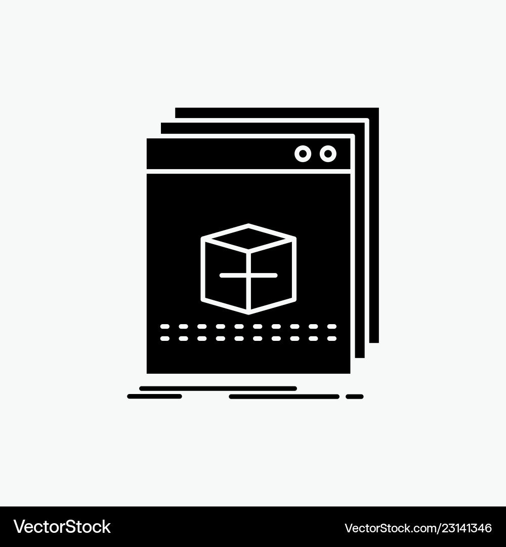 Software App-Anwendung Datei Programm Glyph Symbol Vektorbild