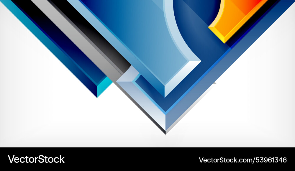Square arrow shapes with round elements Vector Image