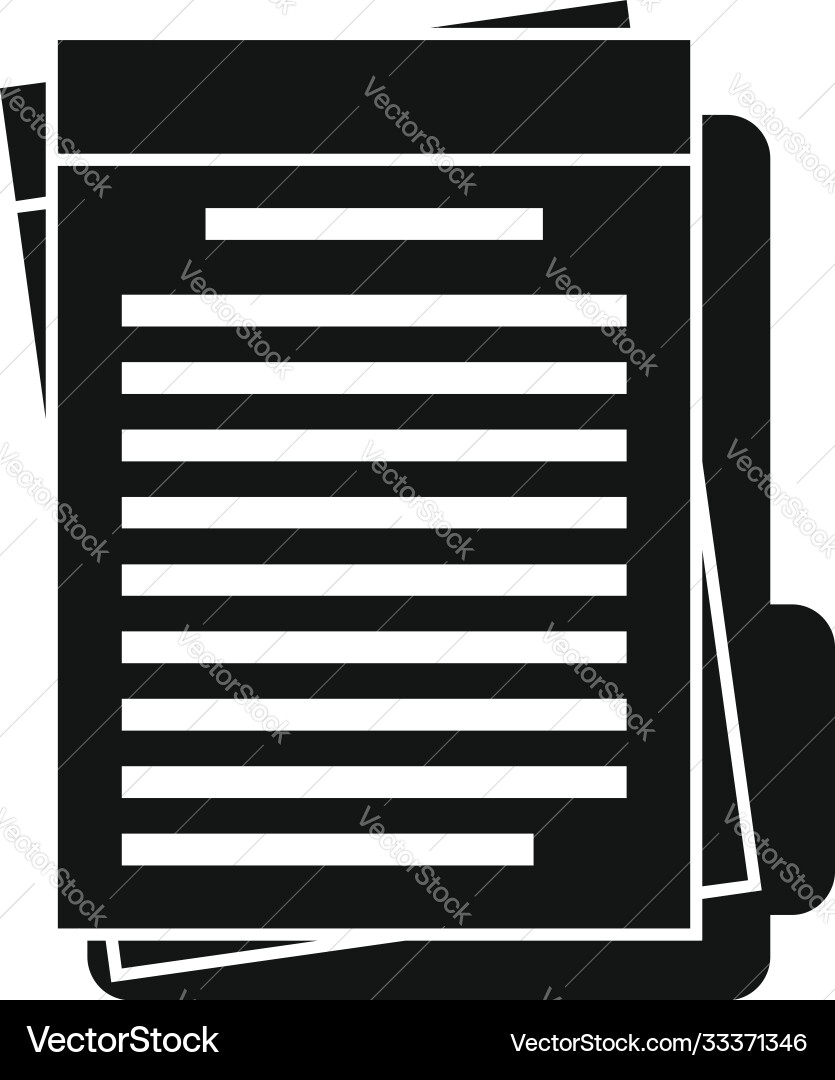 Summary folder icon simple style Summary folder icon simple style Vector Image