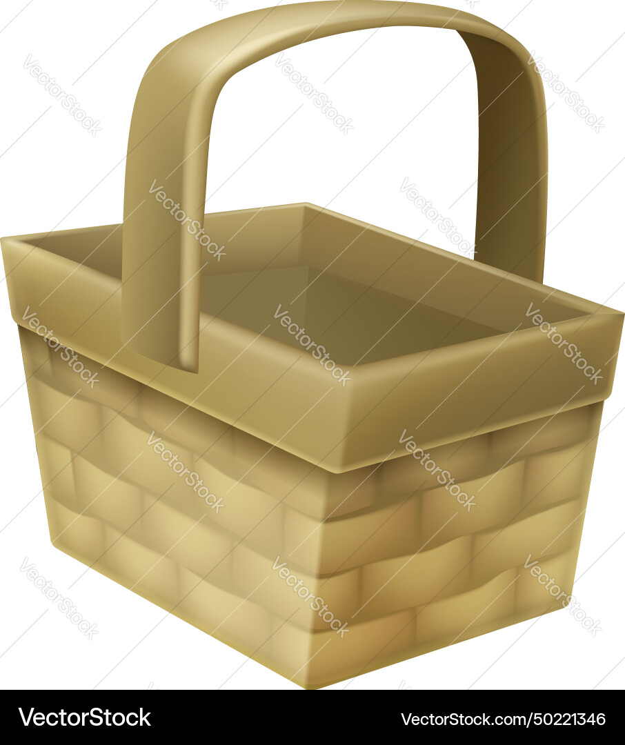 Wicker basket Royalty Free Vector Image - VectorStock
