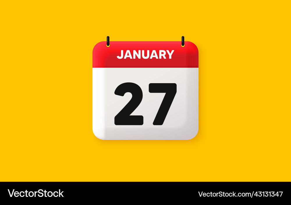 27th day of the month icon event schedule date 27th day of the month icon event schedule date Vector Image