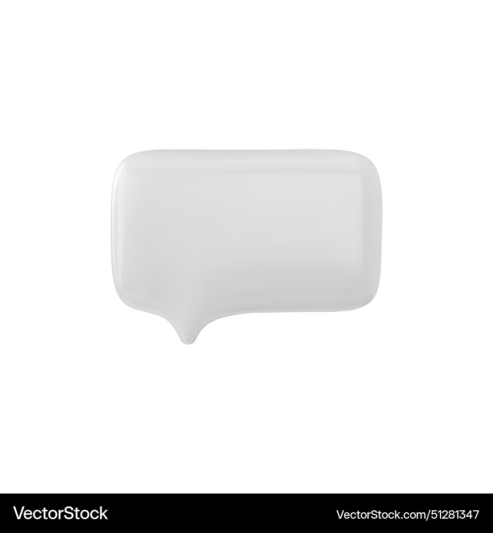 3d empty dialog bubble for messaging vector image