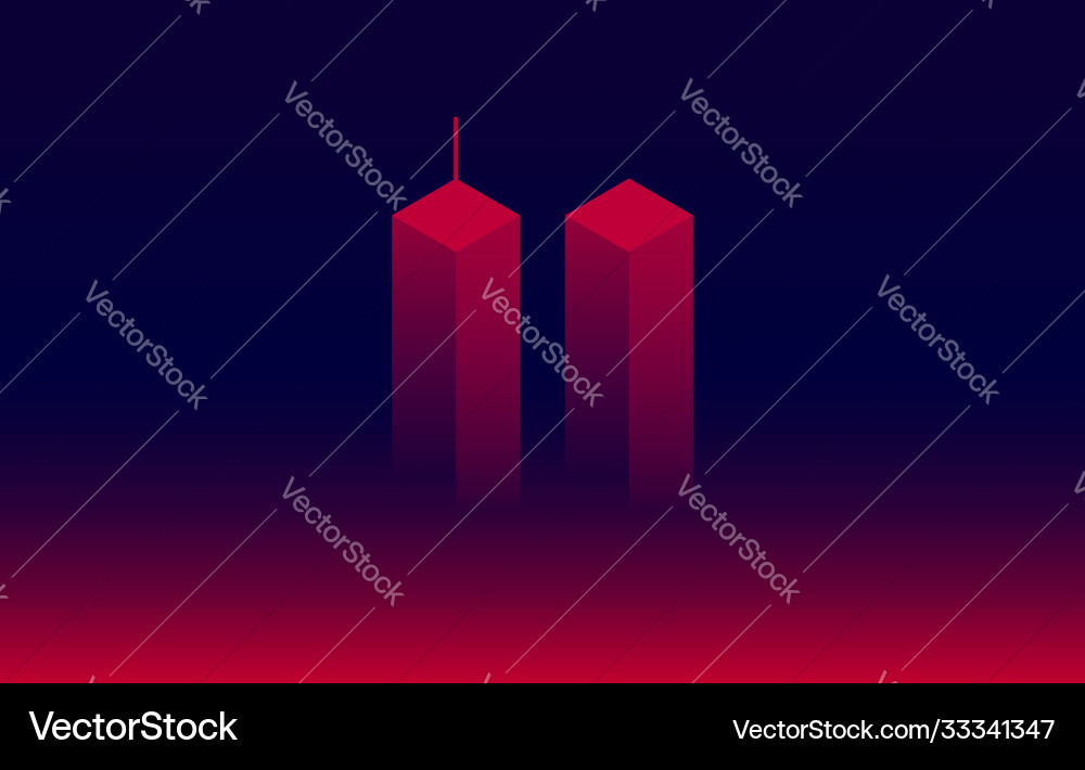 911 attack remembrance memorial day september 11 Vector Image