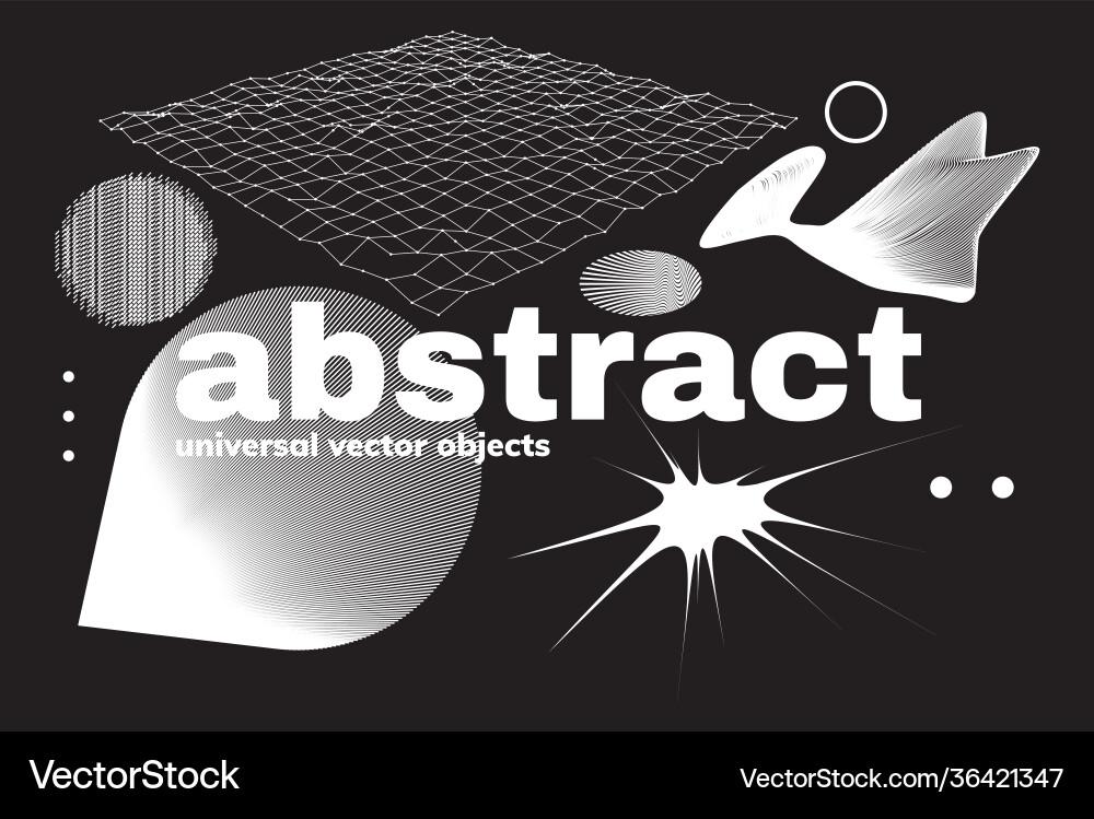 Abstract geometric shapes set transition effect Abstract geometric shapes set transition effect vector image