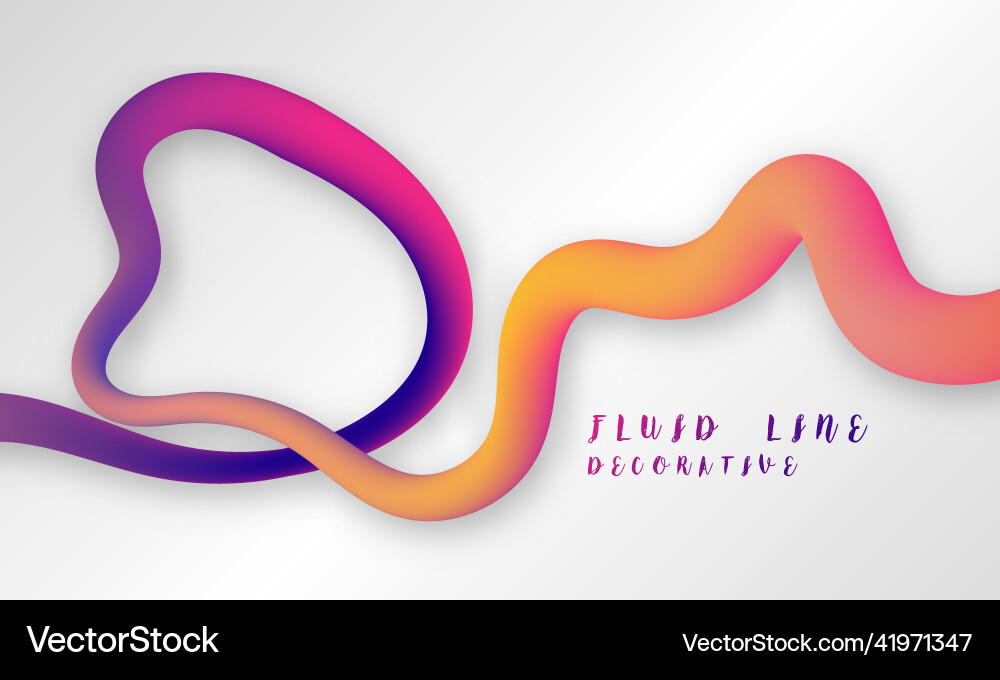 Abstract gradient fluid colorful stripe swirl vector image