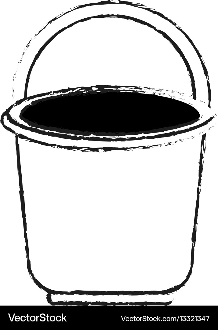 Bucket with handle icon image vector image