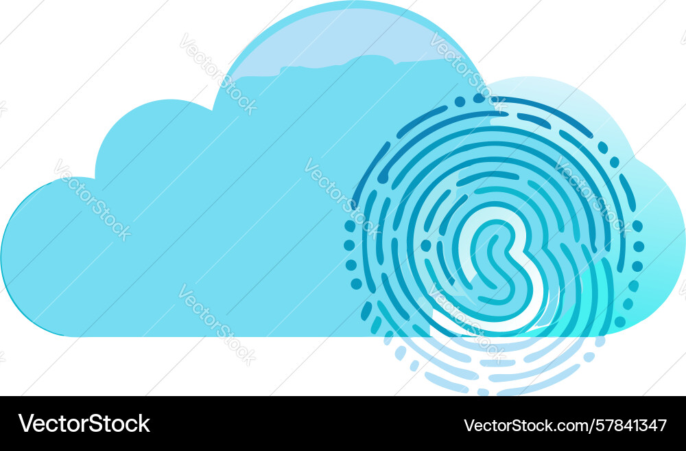 Cloud authentication fingerprint security Vector Image