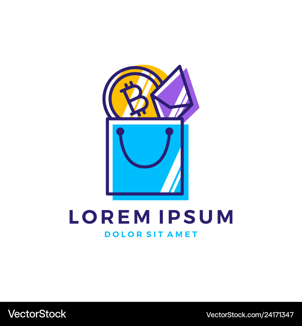 Cryptocurrency Shop Logo - Bitcoin Ethereum – Royalty-Free Vector |  VectorStock