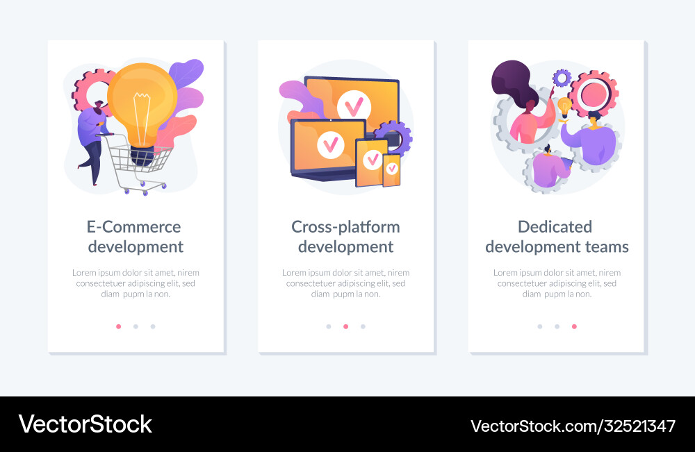 Enterprise web development app interface template Enterprise web development app interface template vector image