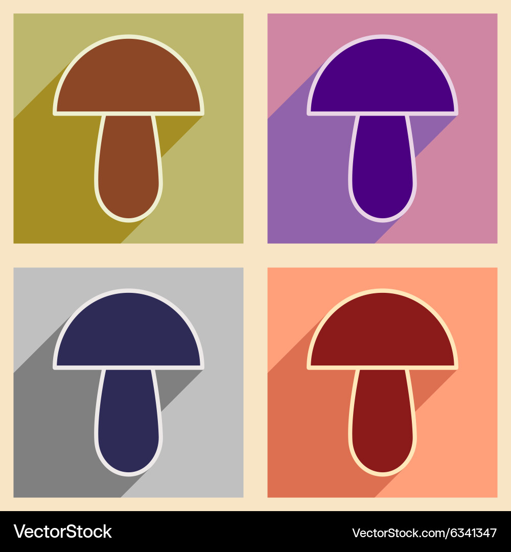 Flat with shadow concept and mobile application vector image