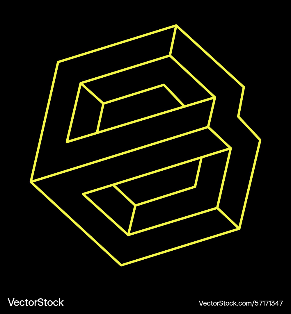 Impossible shape web design element optical Impossible shape web design element optical vector image