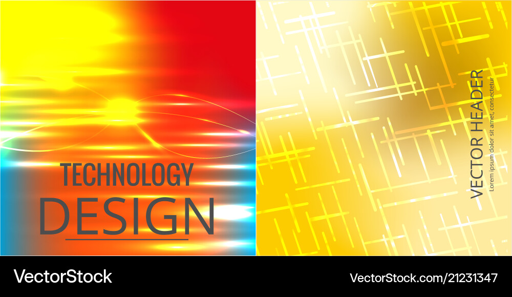Set of abstract technology web banner Set of abstract technology web banner vector image