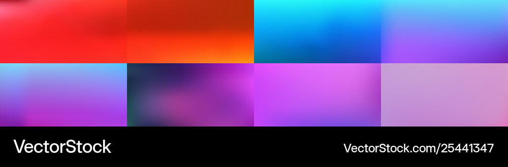 Set smooth abstract colorful mesh backgrounds Set smooth abstract colorful mesh backgrounds vector image