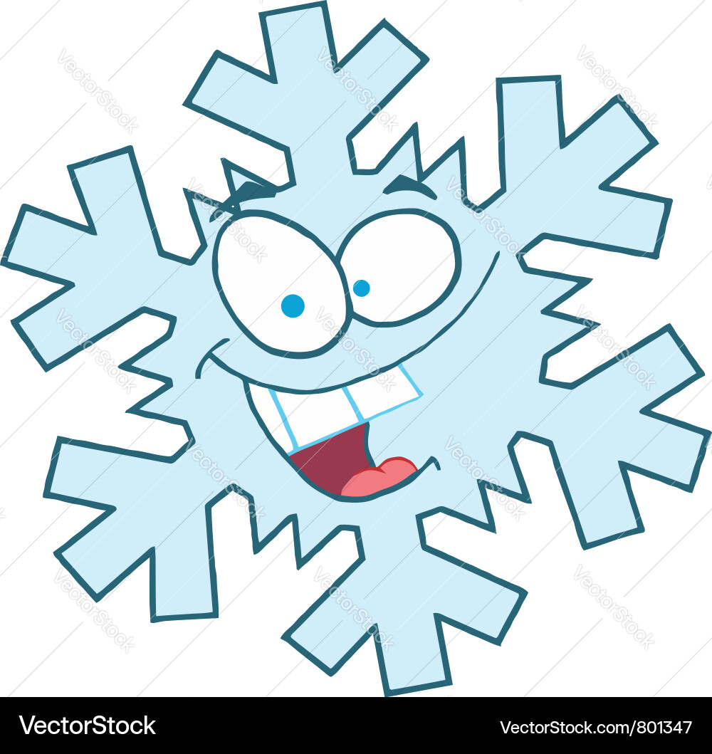 Snowflake character vector image