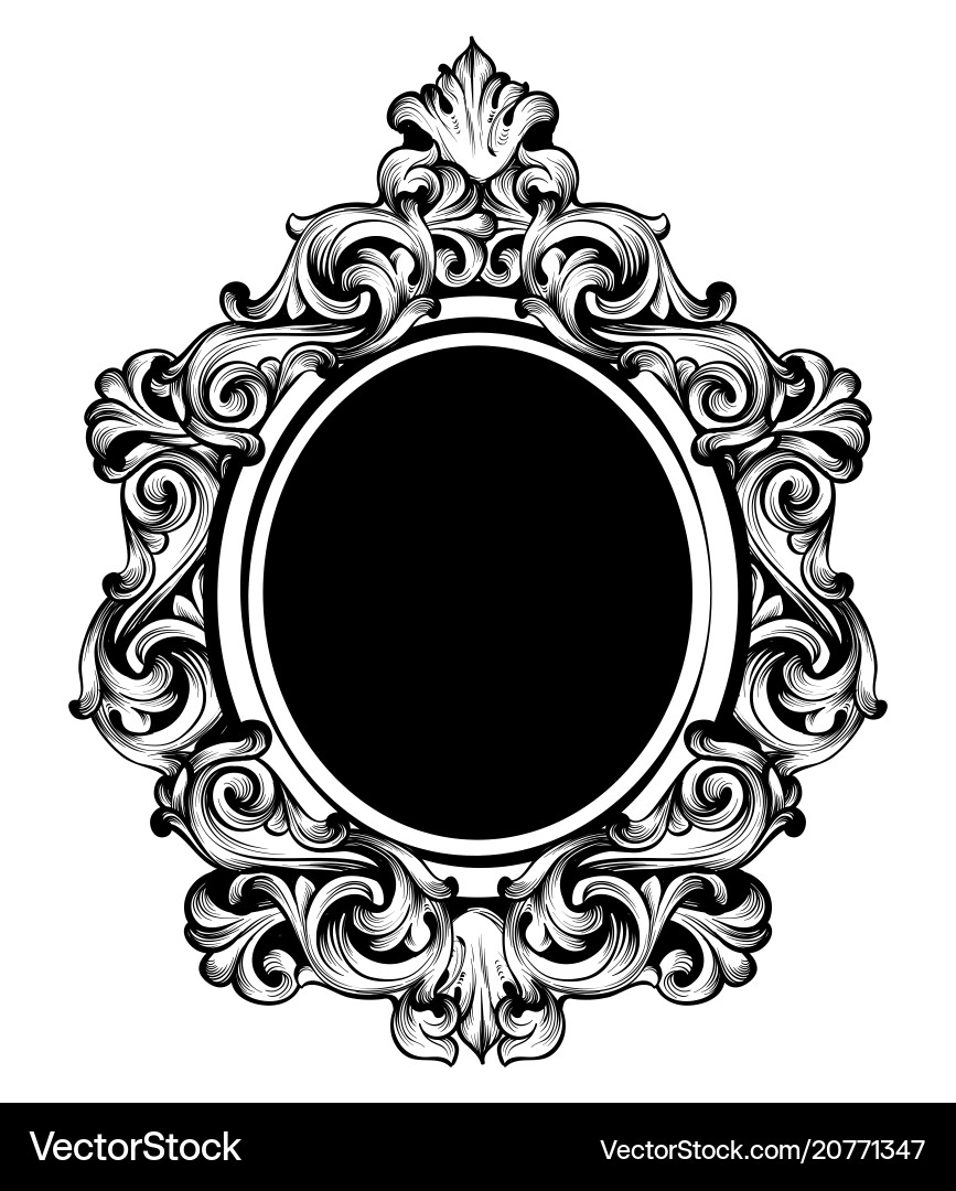 Vintage luxury mirror frame baroque