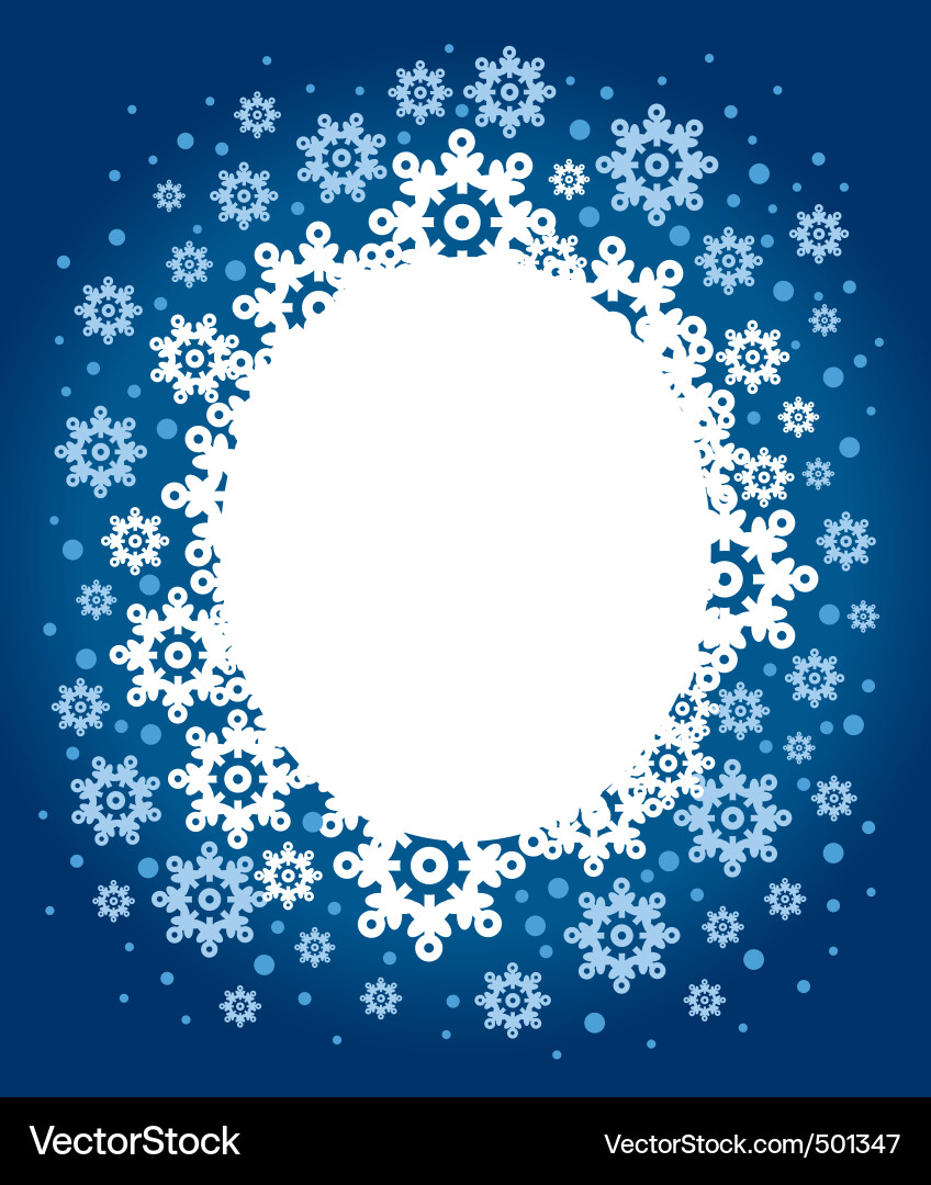Winter Snowflake Background Vector Image