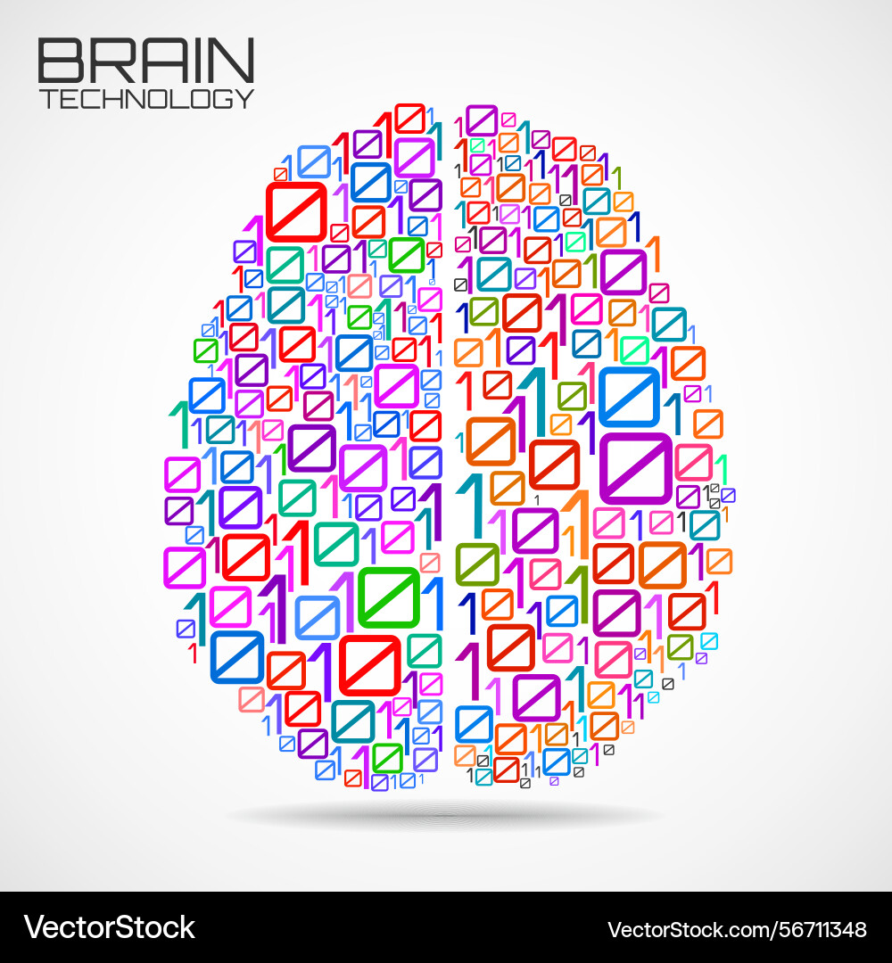 Artificial intelligence abstract brain Artificial intelligence abstract brain vector image