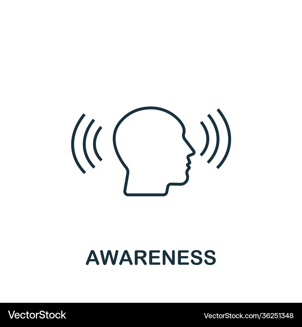 Awareness icon from personality collection simple Vector Image