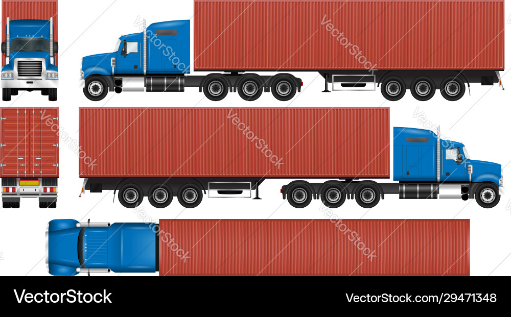 Truck Container Design Pattern Big truck container template Royalty Free Vector Image