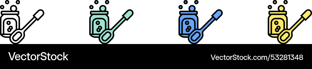 Bubble toy icon outline green blue and yellow Bubble toy icon outline green blue and yellow vector image