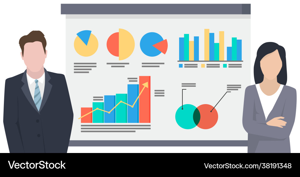 Financial accounting concept investment analysis vector image