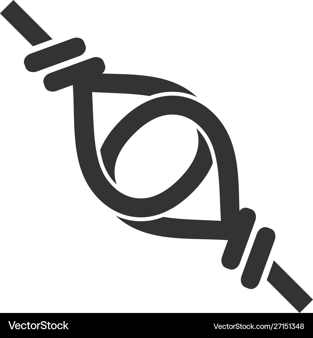 Flat knot loop connection icon Vector Image