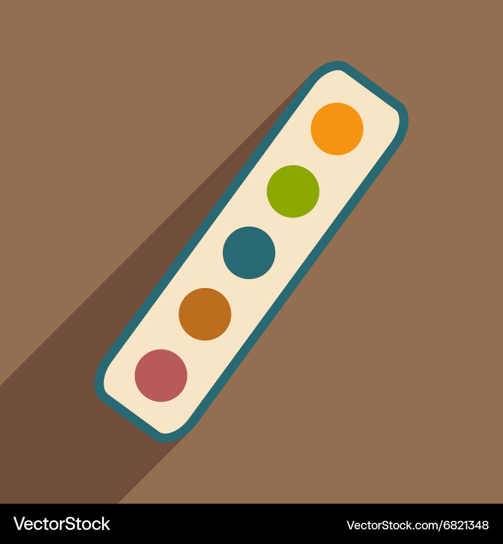 Flat with shadow icon and mobile application Vector Image